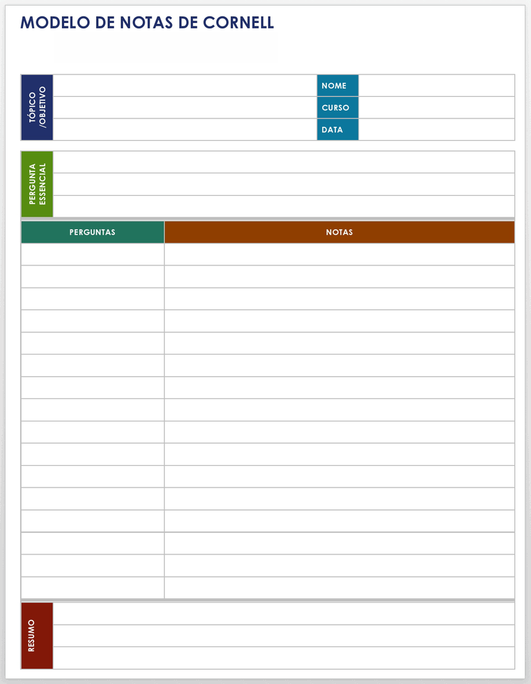 Modelo de Notas de Cornell