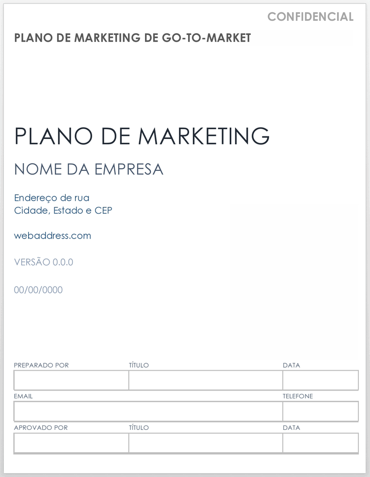 Plano de marketing para ir ao mercado