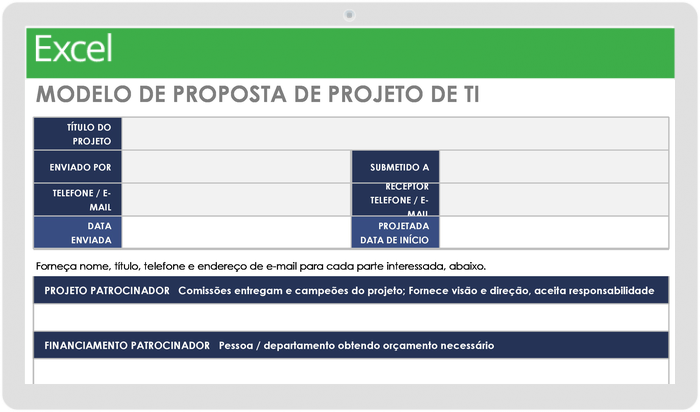 Modelo de proposta de projeto de TI