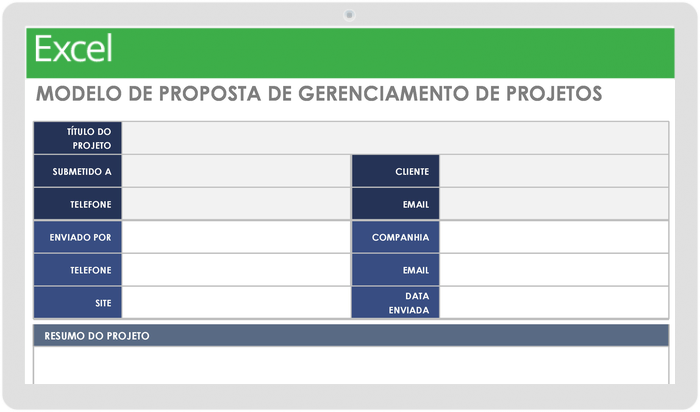 Modelo de proposta de gerenciamento de projeto