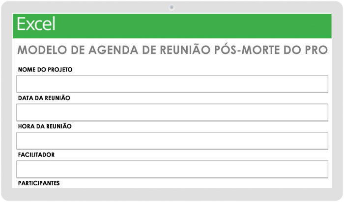 Modello di agenda per la riunione post mortem del progetto