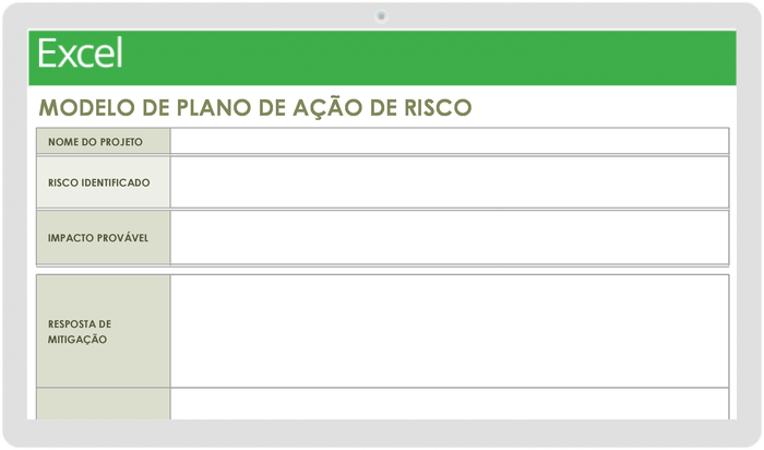  Modelo de Plano de Ação de Risco